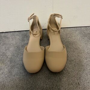 Amazon Tan Women's Flats with Ankle Strap